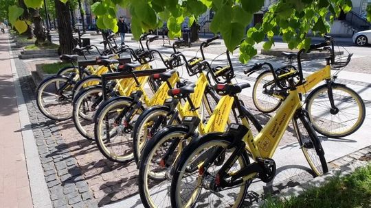 Kilometry na miejskich rowerach