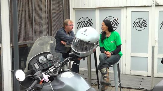 Letnia redakcja TV Słupsk - O planowanej podróży motocyklem przez świat 