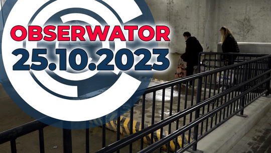 Obserwator 25.10.23 Bądź na bieżąco - Woda zalewa tunel, Bezpieczeństwo pracy, Wygrana Czarnych