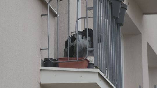 Pożar mieszkania w Słupsku.