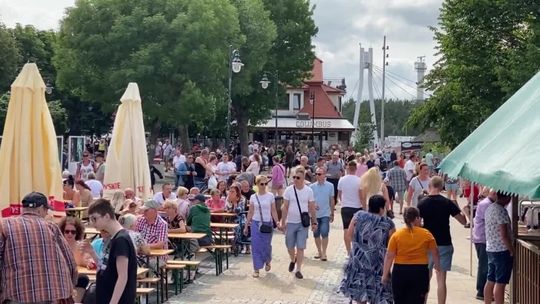 Ustka pełna turystów