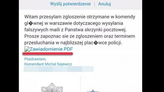 Uwaga na fałszywe policyjne maile!